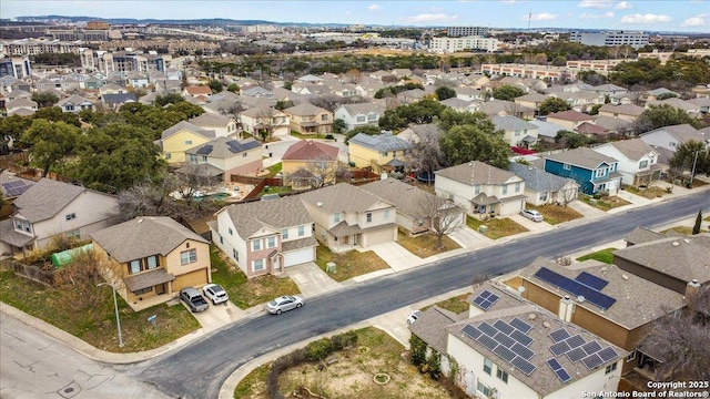 aerial view with a residential view