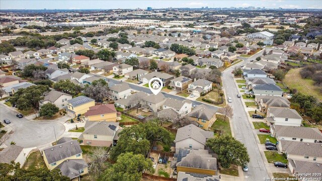 aerial view with a residential view