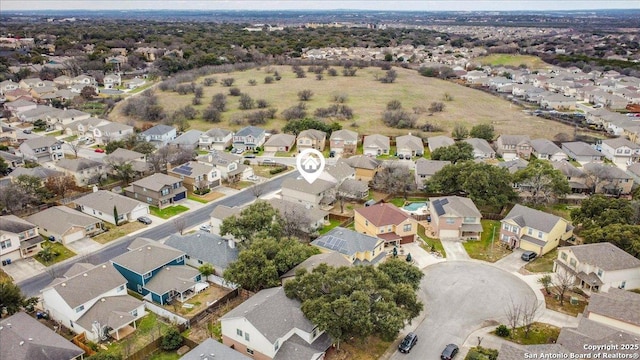 aerial view with a residential view