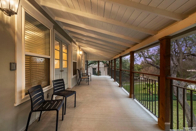 view of patio / terrace featuring covered porch