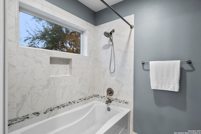 full bathroom featuring bathtub / shower combination