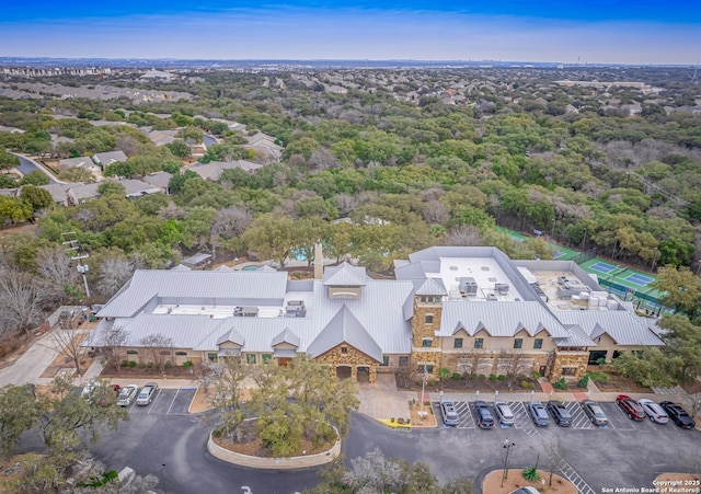 aerial view with a residential view