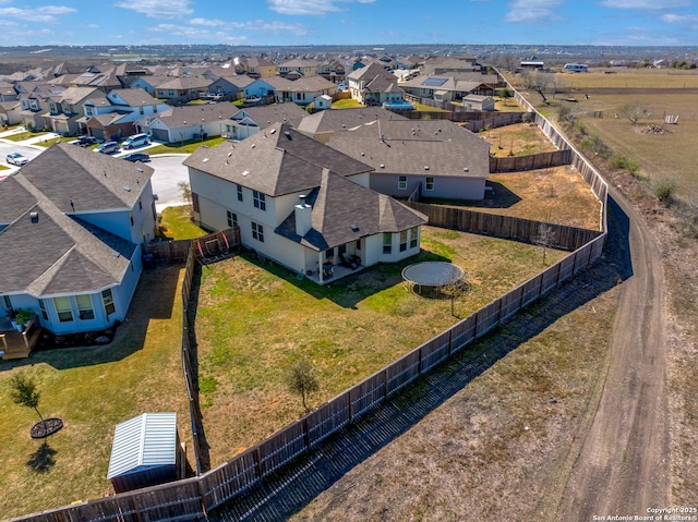 bird's eye view with a residential view