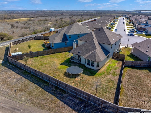 aerial view featuring a residential view