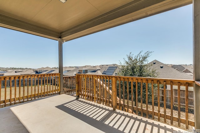 view of patio featuring a residential view