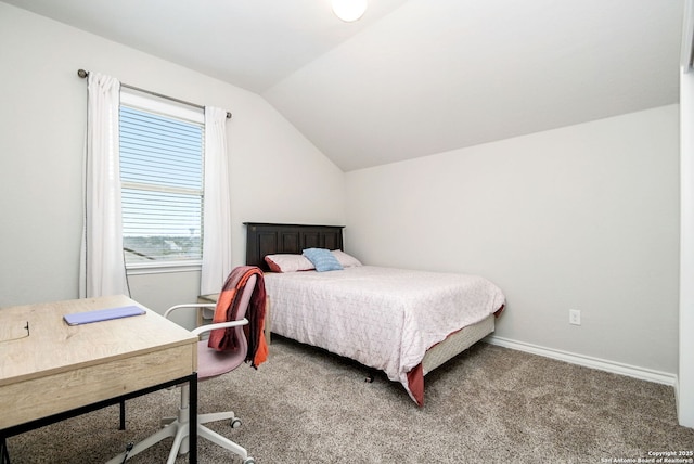 13818 Cessna, San Antonio, TX 78245 - bedroom with carpet floors, lofted ceiling, and baseboards
