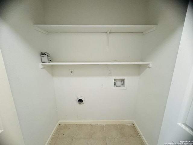 laundry room featuring washer hookup, laundry area, hookup for an electric dryer, and baseboards