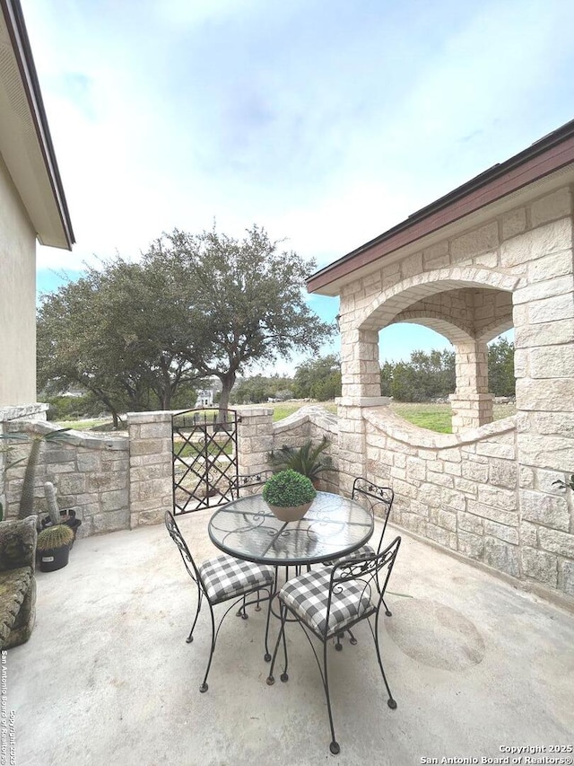 view of patio / terrace featuring outdoor dining space