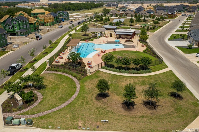 bird's eye view featuring a residential view