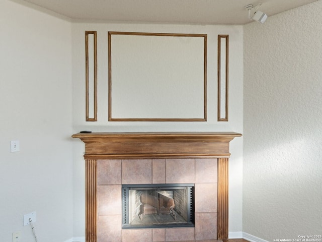 details with a fireplace