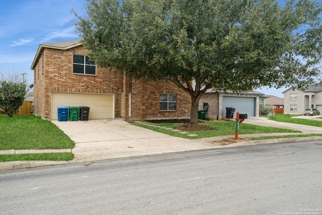 view of front of property with brick siding and driveway