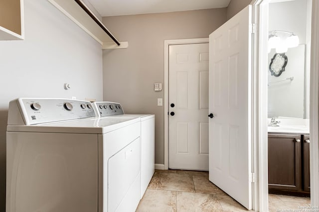 laundry room featuring laundry area and washer and clothes dryer