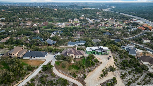 aerial view with a residential view