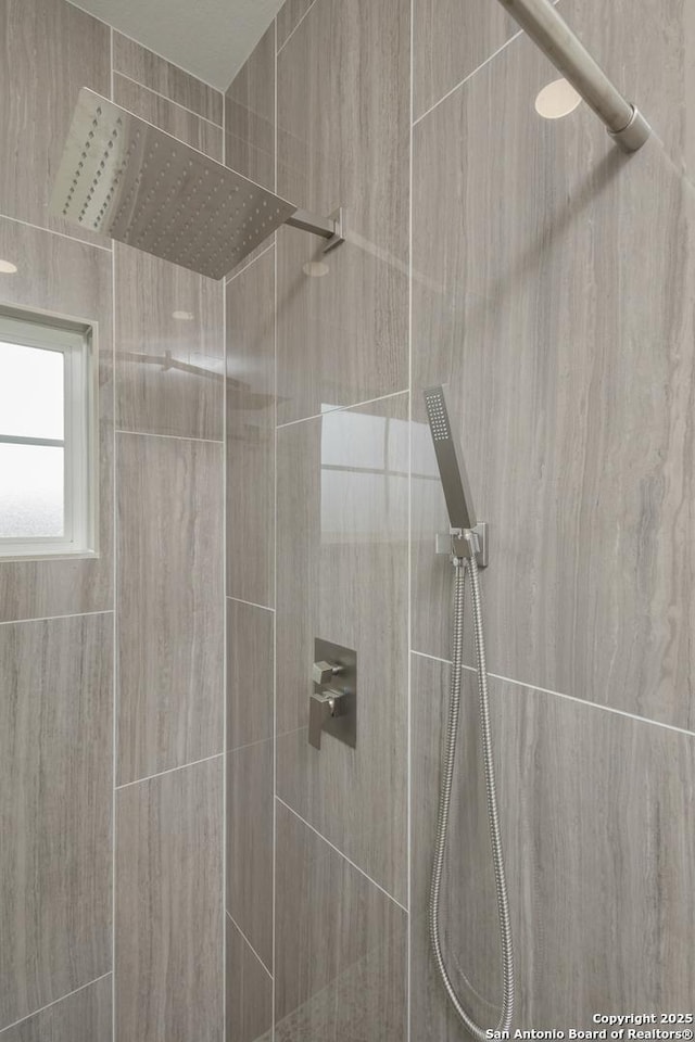 room details with tiled shower