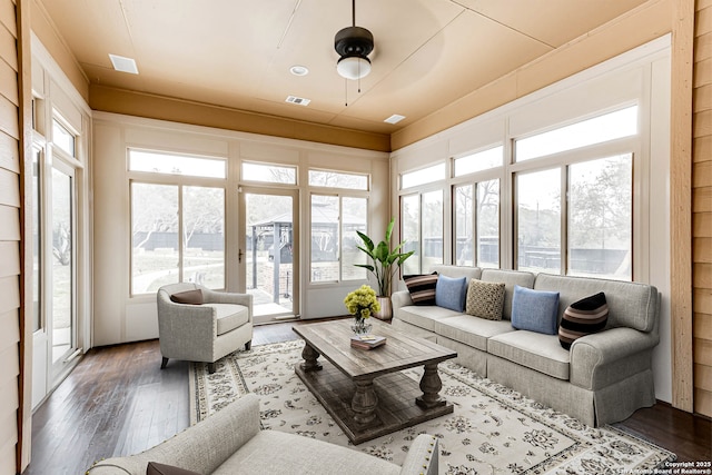 sunroom / solarium with a wealth of natural light