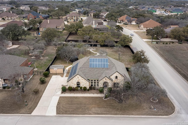 aerial view featuring a residential view