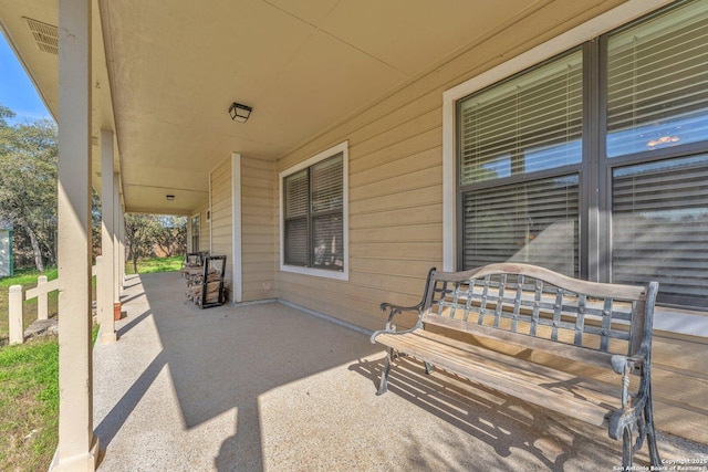 view of patio / terrace with covered porch