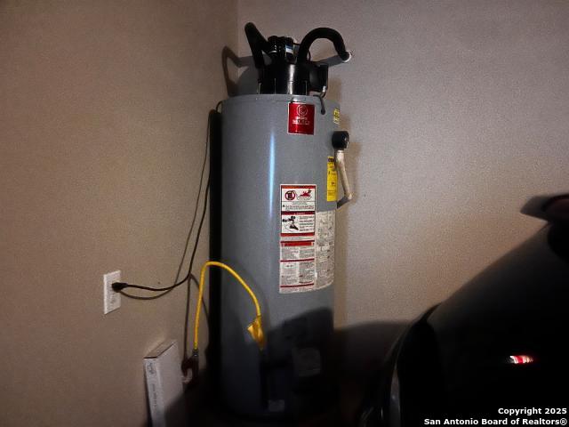 utilities featuring gas water heater