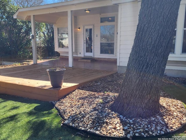 view of wooden deck