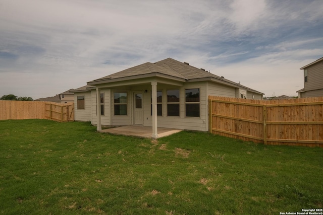 10314 Tule Creek Frk, San Antonio, TX 78252 - back of property with a patio area and a fenced backyard