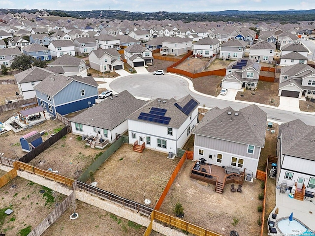 drone / aerial view with a residential view