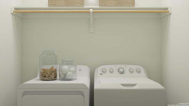 laundry room with laundry area and separate washer and dryer