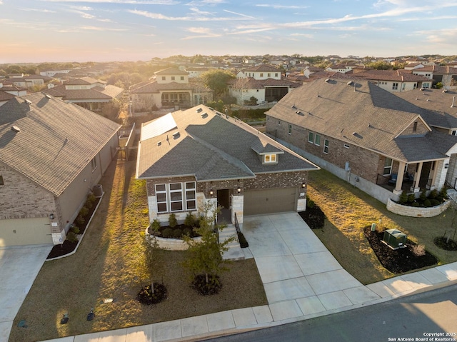 drone / aerial view featuring a residential view