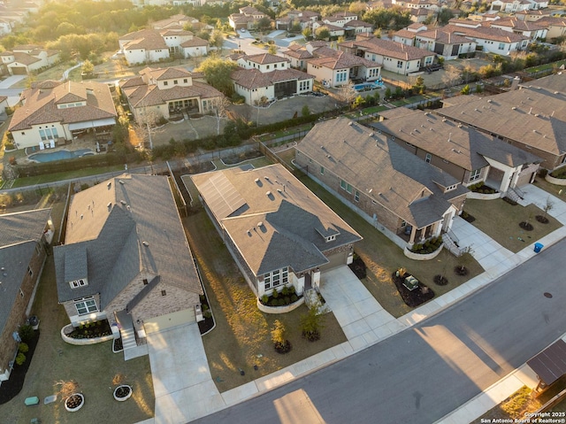 bird's eye view with a residential view