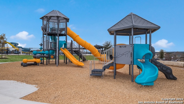 view of community jungle gym