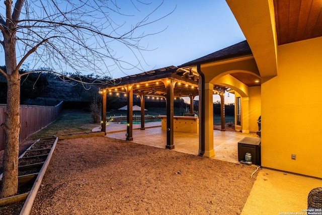 view of patio / terrace featuring a fenced backyard