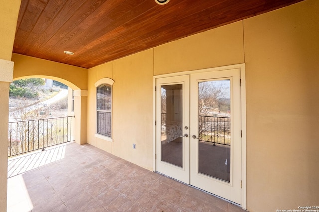 view of patio with french doors