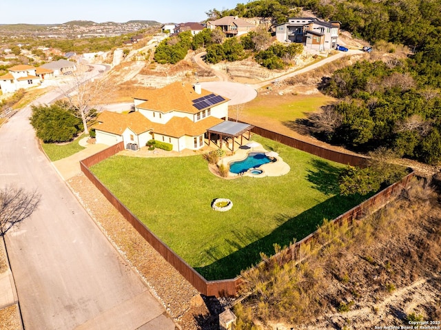 aerial view featuring a residential view