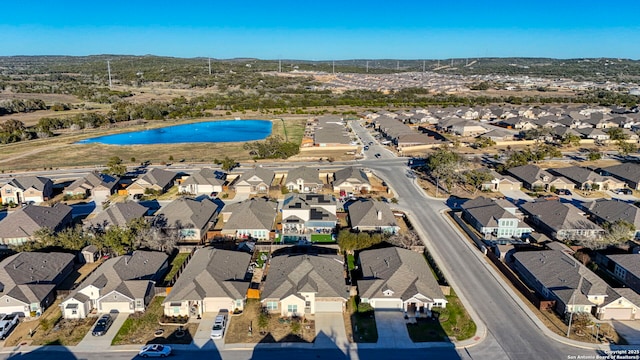 aerial view with a residential view