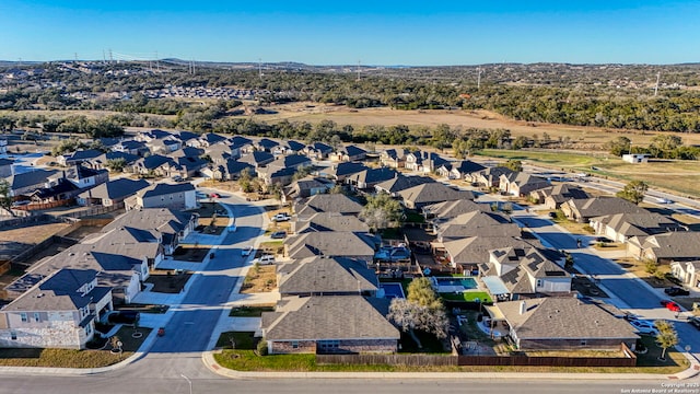 drone / aerial view with a residential view