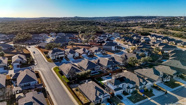 drone / aerial view with a residential view