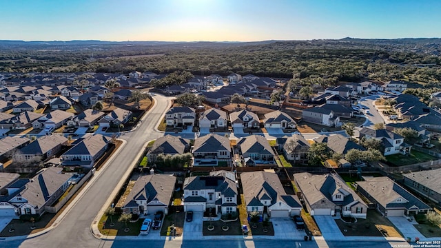 drone / aerial view with a residential view