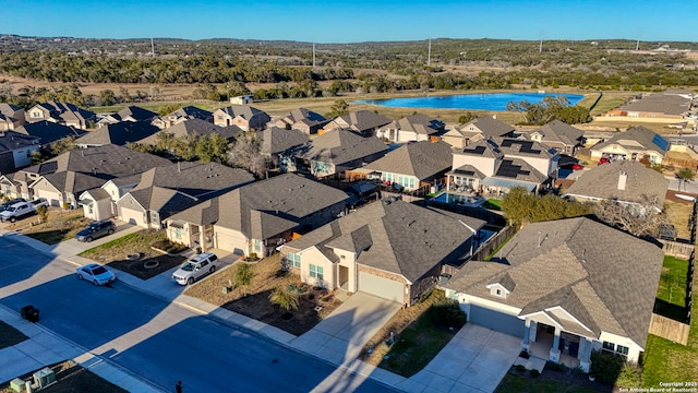 drone / aerial view with a residential view