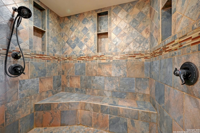 room details with tiled shower