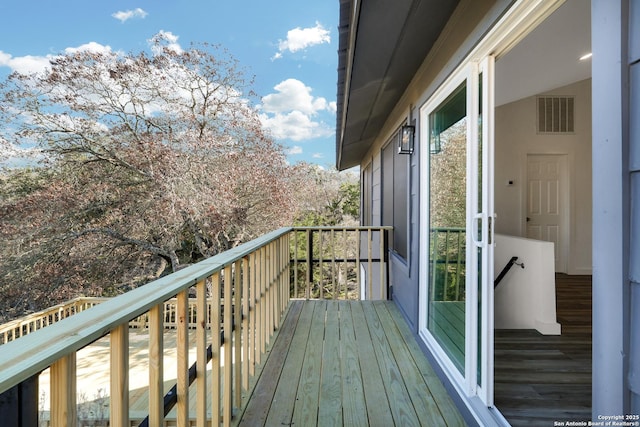 balcony featuring visible vents