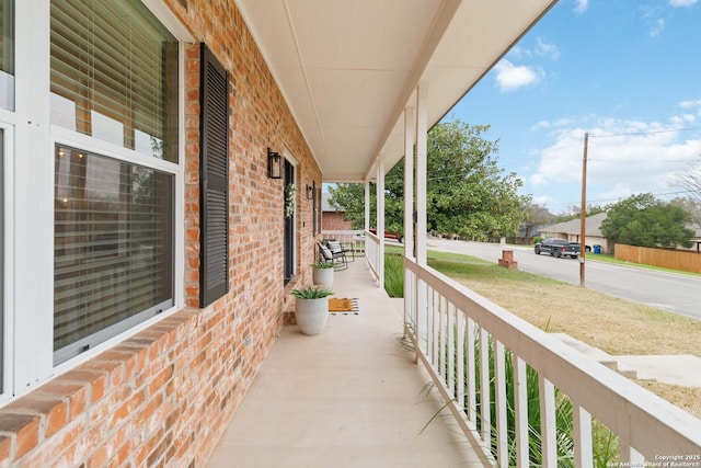 view of patio with a porch