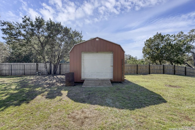 garage featuring fence