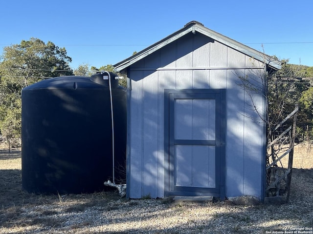 view of shed