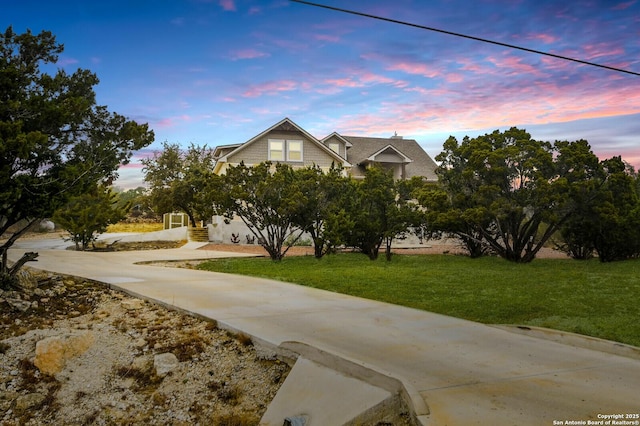 134 Arabian Way, Spring Branch, TX 78070 - view of front of property featuring a front lawn and concrete driveway