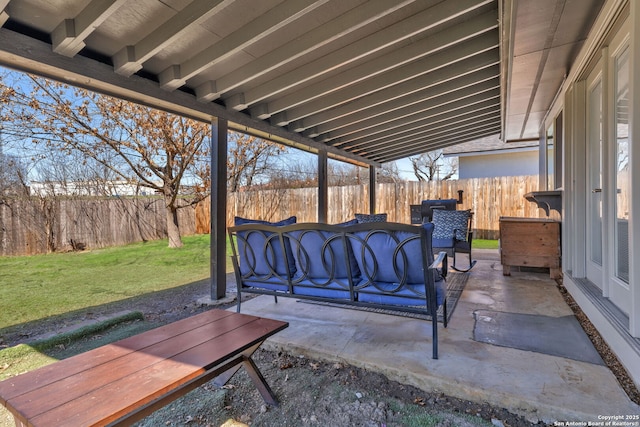 view of patio / terrace with a fenced backyard