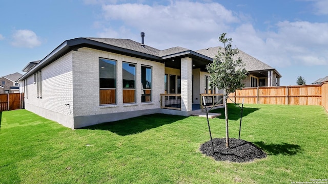 5759 Ryder Rd, New Braunfels, TX 78130 - rear view of house with brick siding