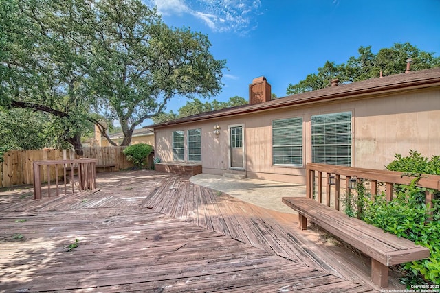 wooden deck with fence