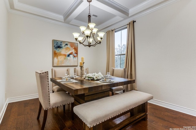 dining room featuring wood finished floors, visible vents, and baseboards