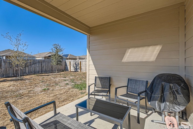 view of patio / terrace with a fenced backyard