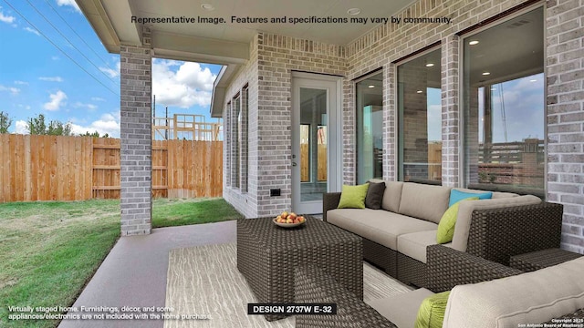 12326 Fort Jyn, San Antonio, TX 78245 - view of patio featuring an outdoor living space