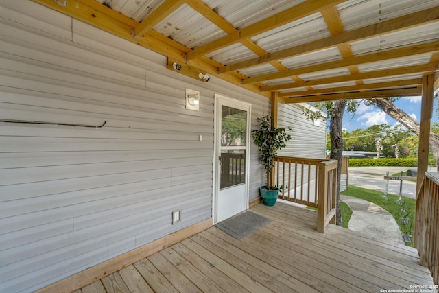 view of wooden deck